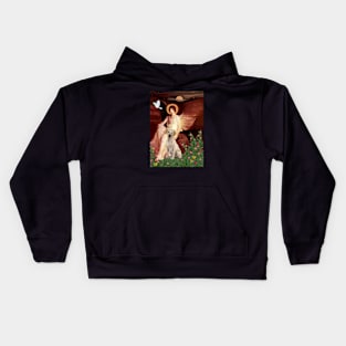 Yellow Labrador Retriever with an Angel (adapted famous art) Kids Hoodie